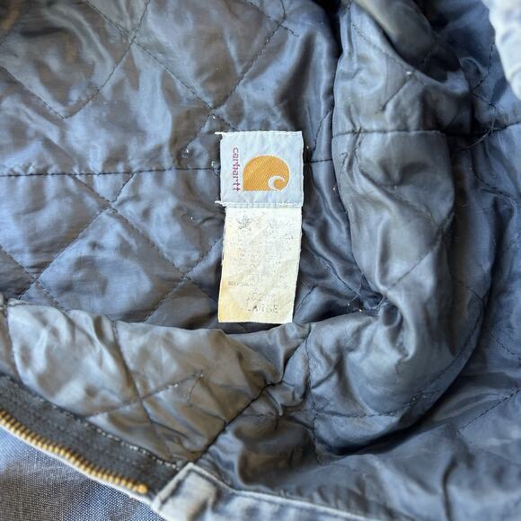 Carhartt Men’s Blue Canvas Hooded Jacket Denim Look USA Mens Size Large 1994 - Picture 8 of 11